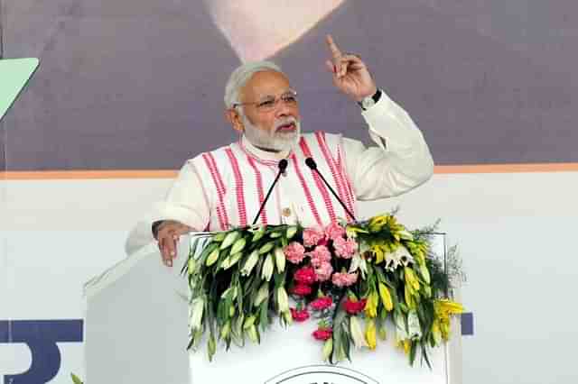 Prime Minister Narendra Modi Launches Ayushman Bharat Health Scheme (Photo by Parwaz Khan/Hindustan Times via Getty Images)