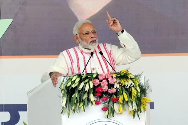 Prime Minister Narendra Modi Launches Ayushman Bharat Health Scheme (Photo by Parwaz Khan/Hindustan Times via Getty Images)