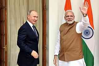  Prime Minister Narendra Modi with Russian President Vladimir Putin (Photo by Sonu Mehta/Hindustan Times via Getty Images)
