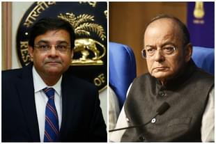 (L to R) RBI Governor Urjit Patel (Twitter), Union Finance Minister Arun Jaitley (Mohd Zakir/Hindustan Times via Getty Images)