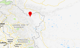 Location of Depsand La in Ladakh. (Google Maps)