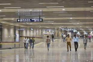 A view of Hauz Khas Metro Station on Magenta Line Metro (Vipin Kumar/Hindustan Times via Getty Images)