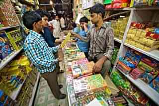 A shop selling firecrackers (Priyanka Parashar/Mint via Getty Images)