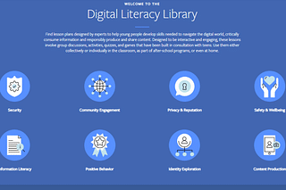 Digital Literacy Library (Photo by Facebook’s Digital Literacy Library Website)