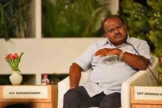 CM Kumaraswamy was speaking at a book launch organised by Mysuru Zilla Kannada Sahitya Parishat when he said that he has not spoken to the media in the past month due to “irresponsible reporting”.(Photo by Burhaan Kinu/Hindustan Times via Getty Images)