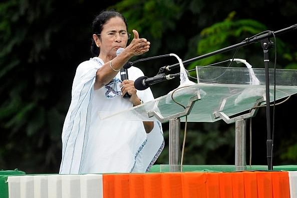 West Bengal Chief Minister Mamata Banerjee addresses her supporters  in Kolkata, India. (Photo by Samir Jana/Hindustan Times via Getty Images)