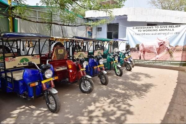 E-Rickshaws in India (Sanchit Khanna/Hindustan Times via Getty Images)
