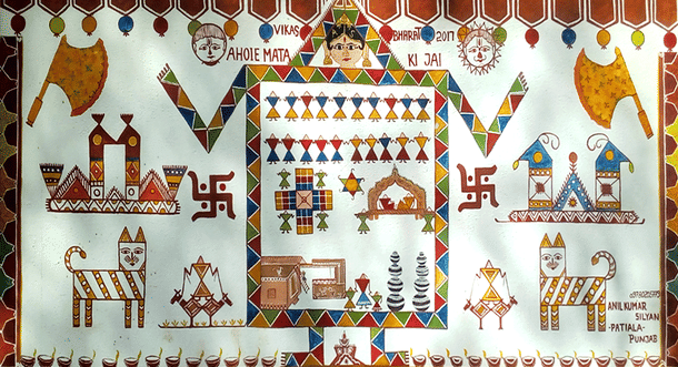 Ahoi Ashtami poster from Patiala, Punjab (Aravindan Neelakandan)