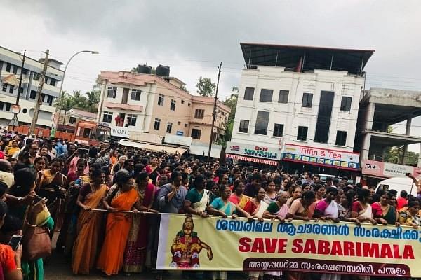Protests to save Sabarimala.