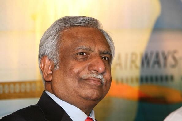 Naresh Goyal at a press conference in New Delhi. (Hemant Chawla/The India Today Group/GettyImages)&nbsp;