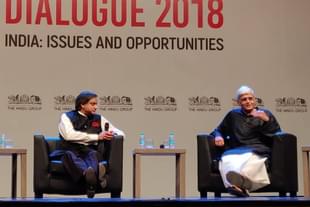 Shashi Tharoor in a conversation with Gopalkrishna Gandhi (The Hindu Lit For Life/Facebook)