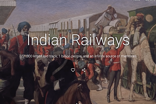 The Google page dedicated to Indian Railways as part of the project. (via Google Arts And Culture)
