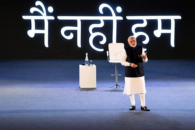 Prime Minister at a Townhall event (Twitter.com/@narendramodi)&nbsp;