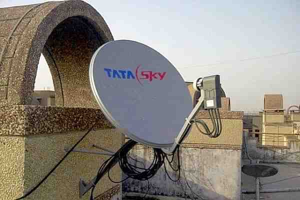 A Tata Sky satellite dish in India. (pic via Twitter)