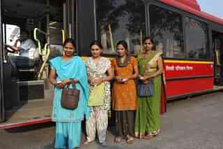 Women conductors employed by DTC (Photo By Vipin Kumar/Hindustan Times)