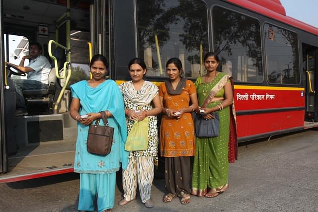 Women conductors employed by DTC (Photo By Vipin Kumar/Hindustan Times)