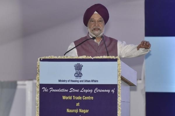 Union Minister of State (I/C) of Housing and Urban Affairs Hardeep Singh Puri  (Photo by Sonu Mehta/Hindustan Times via Getty Images)