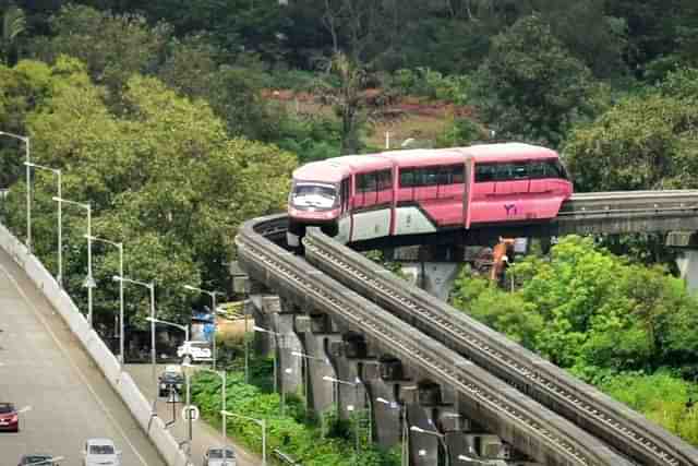 The Mumbai Monorail service. (Kunal Patil/Hindustan Times via Getty Images)