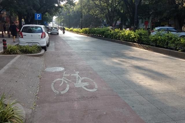 Cycle lanes in Aundh (Srikanth Ramakrishnan/Swarajya)