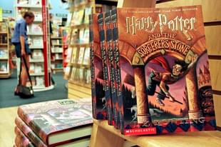 Copies of author J. K. Rowling’s Harry Potter series story books (Alex Wong/Newsmakers)