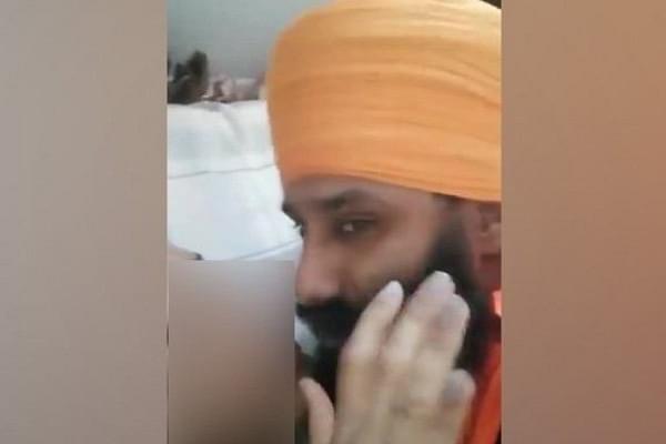 Video clip of the Sikh separatist has whipped up a controversy (Pic via Twitter/@ANI)
