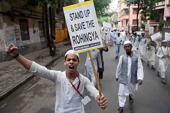 A Rohingya rally in West Bengal in 2017