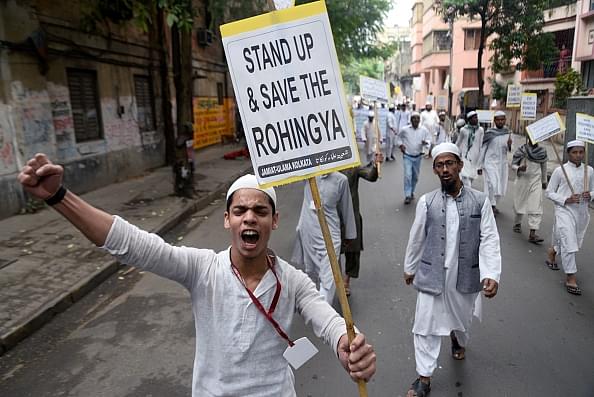 A Rohingya rally in West Bengal in 2017
