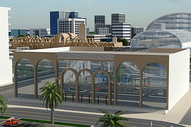 An artist’s drawing of the redeveloped Habibganj Railway Station in Bhopal. (Bansal Group)