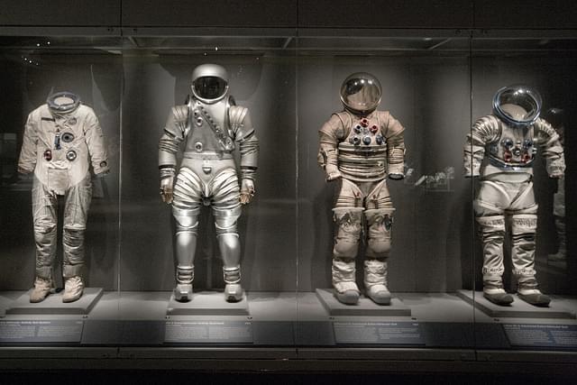  A collection of spacesuits is on display at the Apollo Treasures Gallery at the Kennedy Space Center (Matt Stroshane/Getty Images)