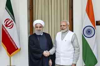  Iran President Dr. Hassan Rouhani shakes hands with PM Narendra Modi. (Vipin Kumar/Hindustan Times via Getty Images)