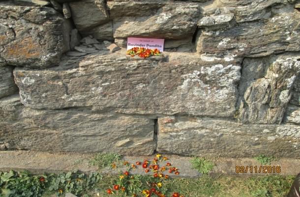 Flowers offered at the Sharada shrine