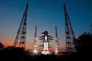 Indian Space Research Organisation’s GSLV Mark-III before launch from the Satish Dhawan Space Centre in Sriharikota on 5 June 2017.(ISRO/isro.gov.in)
