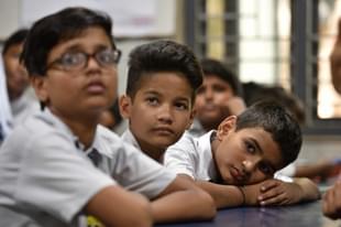 Students in Indian school classroom. (Sanchit Khanna/Hindustan Times) 