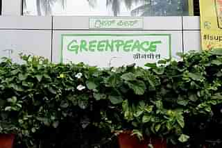 Outside view of Greenpeace India office (Hemant Mishra/Mint via Getty Images)