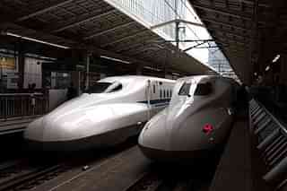  Shinkansen bullet trains at Tokyo train station  (Photo by Carl Court/Getty Images)