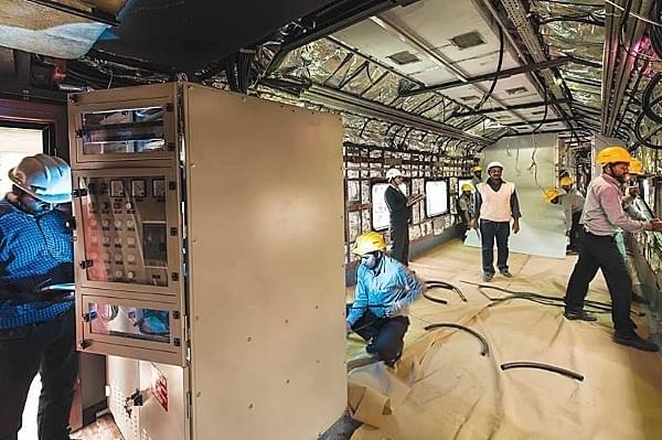 A train being built at Rae Bareli’s Modern Coach Factory. (Facebook)