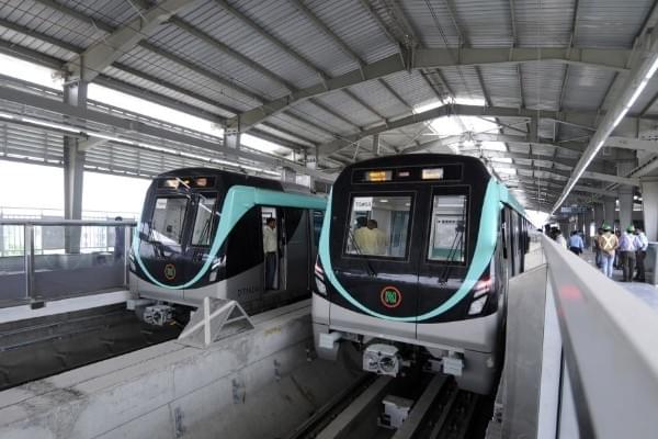 Noida Metro’s Aqua Line (Photo by Sunil Ghosh/Hindustan Times via Getty Images)