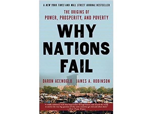 The cover of the book, Why Nations Fail
