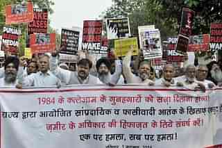Protest demanding action in 1984 riots case (Sushil Kumar/Hindustan Times via Getty Images)