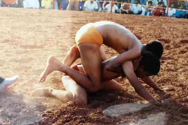 Young wrestlers at the Dasara Kusti