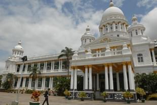 View of Lalitha Mahal Palace hotel in Mysore. (Photo by Gireesh GV/The India Today Group/Getty Images)
