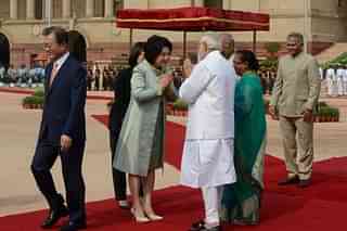 South Korean First Lady greeting PM Modi (Pankaj Nangia/India Today Group)