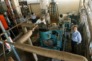 Production of biodiesel from Jatropha seeds in the workshop of Central Salt and Marine Chemical Research Institute (CSMCRI), Bhavnagar. (Shailesh Raval/The India Today Group/GettyImages)