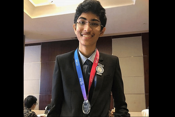 Prathyush P Poduval with his medal