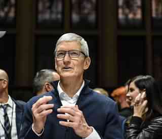 Apple CEO Tim Cook defends multi billion-dollar deal with Google that will see  google remain as a default search platform. (Photo by Stephanie Keith/Getty Images)