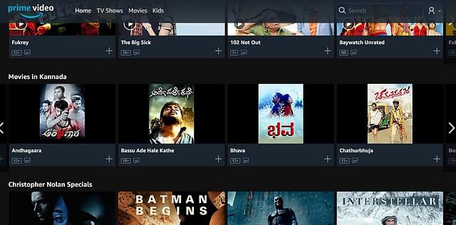 Kannada movies in Amazon Prime (@AmazonNews_IN/Twitter)