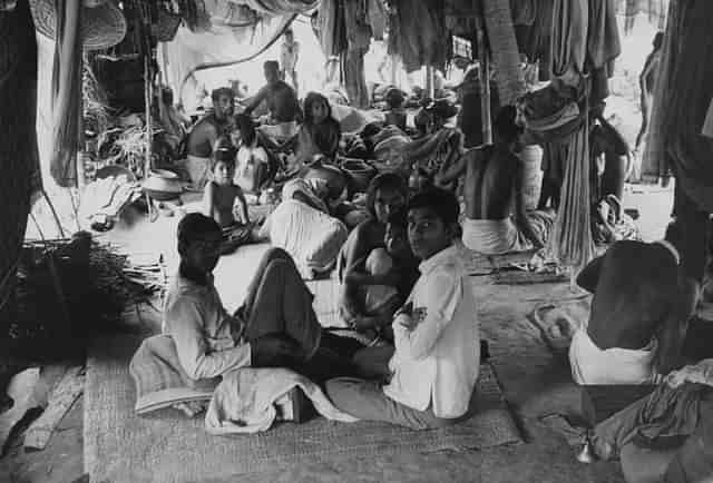 Refugees in a makeshift camp at Bongaon, fleeing fighting on the border between India and Pakistan during the Bangladesh Liberation War, in 1971. (Mark Edwards/Keystone Features/Getty Images)&nbsp;