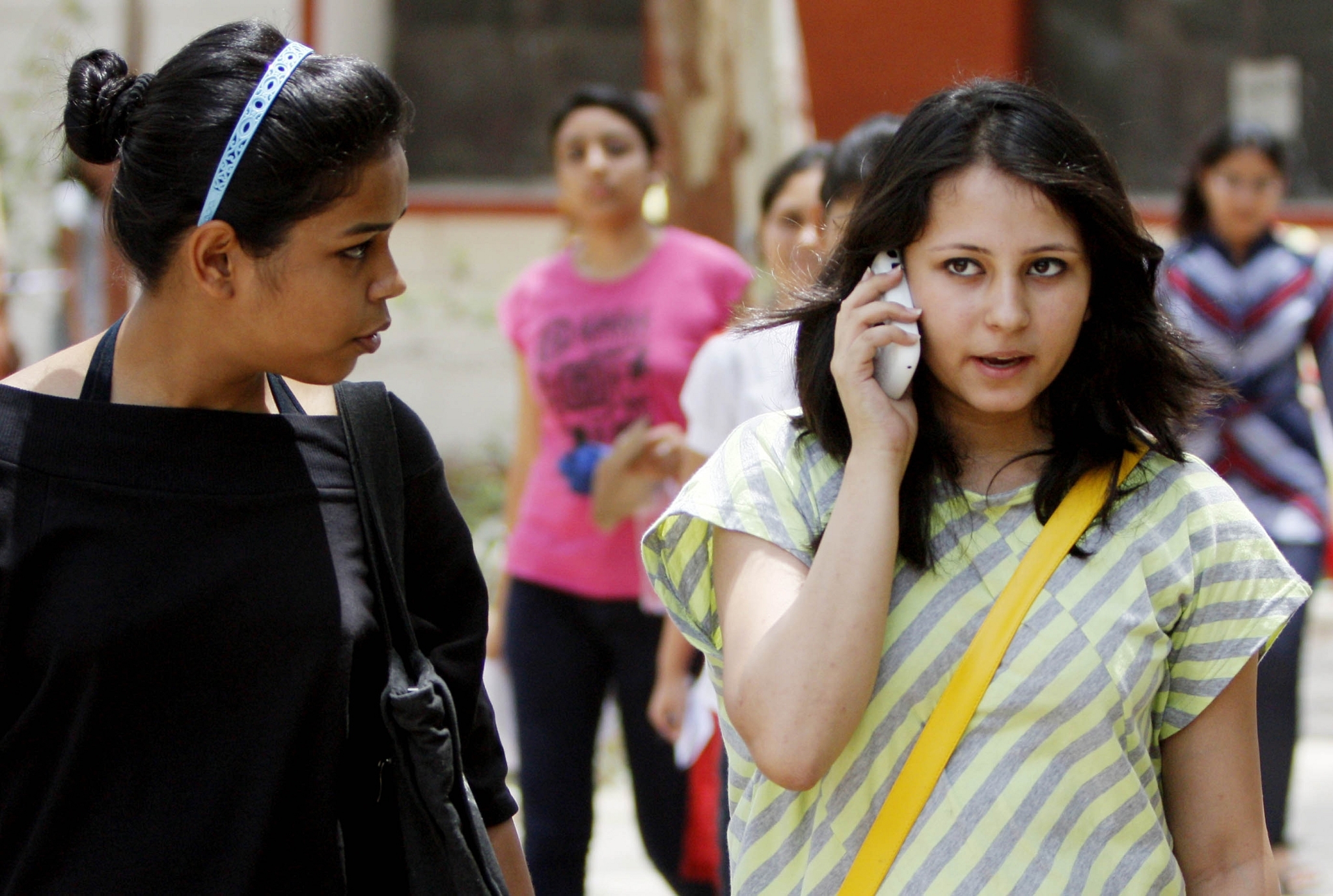 Students after taking the CAT exam. (representative image) (M. Zhazo/ Hindustan Times via Getty Images)