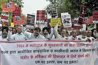 Protests demanding action against perpetrators of 1984 riots (Sushil Kumar/Hindustan Times via Getty Images)