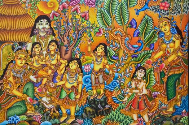 A ‘Mural Mahabharat’ work